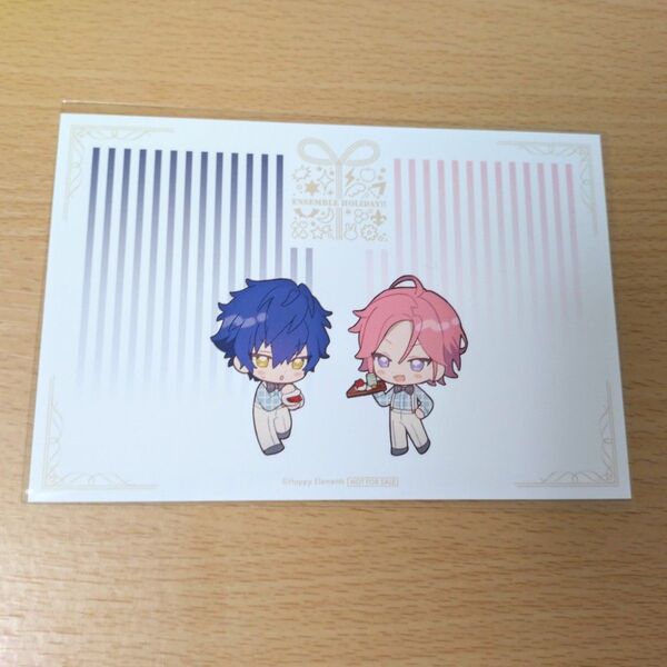 【未使用】あんスタ 漣ジュン 桜河こはく アニカフェ ホリデーカード
