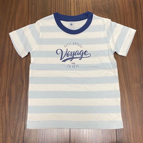 プチバトー ボーダーvoyage Tシャツ 4ans
