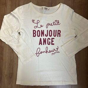 pomponette junior ポンポネットジュニア 長袖 Tシャツ 150㎝ アイボリー