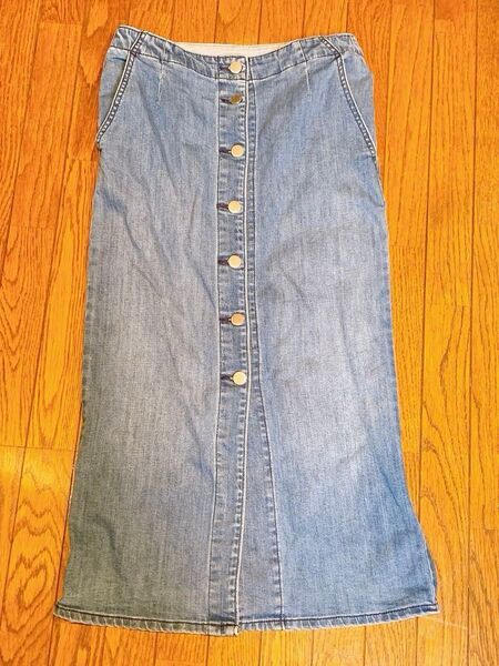 No.75【美品】GU デニム ロング タイト スカート L