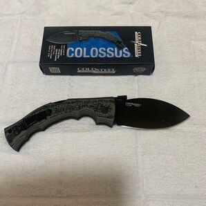 COLDSTEEL社ナイフ、コロッサスDLCブラック、折り畳みナイフ、キャンプ用品