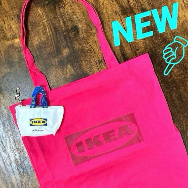 IKEA クノーリグS ホワイト&トートバック ピンク 各1個