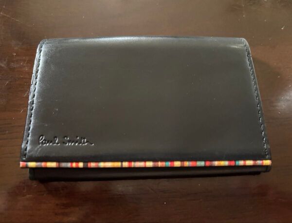 Paul Smith 名刺入れ ブラック マルチストライプ