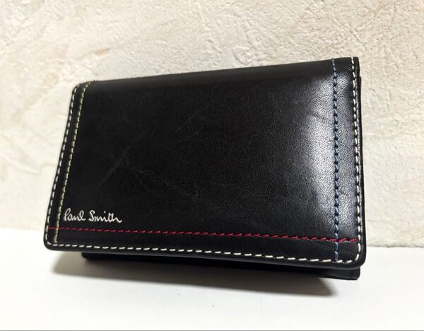 Paul Smith カラフルステッチ 名刺入れ 本革