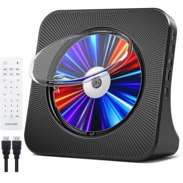 【新品未使用】Gueray CDプレーヤー 卓上置き式 CD/FM/USB/AUXなどに対応 A-Bリピート 防塵透明カバー付き