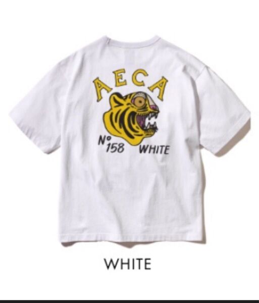 美品 韓国 AECA WHITE Tシャツ トラプリント 虎 コリア ヤエカメンズ