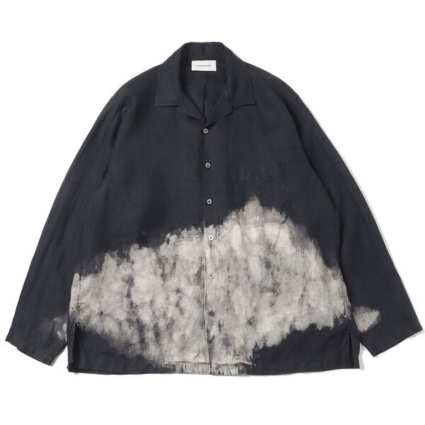 MARKAWARE OPEN COLLAR SHIRT HEMP CLOUDY BLEACHING ヘンプ オープンカラー シャツ