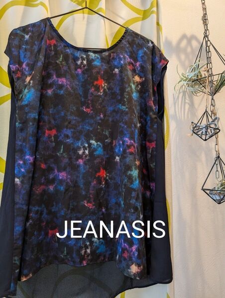 最終価格 訳あり ジーナシス デザイン ノースリーブ カットソー サイズF JEANASIS ゆったり オシャレ