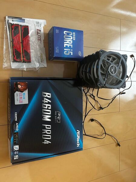 CPU+マザーボード intel corei5 10400F, asrock B460M PRO4