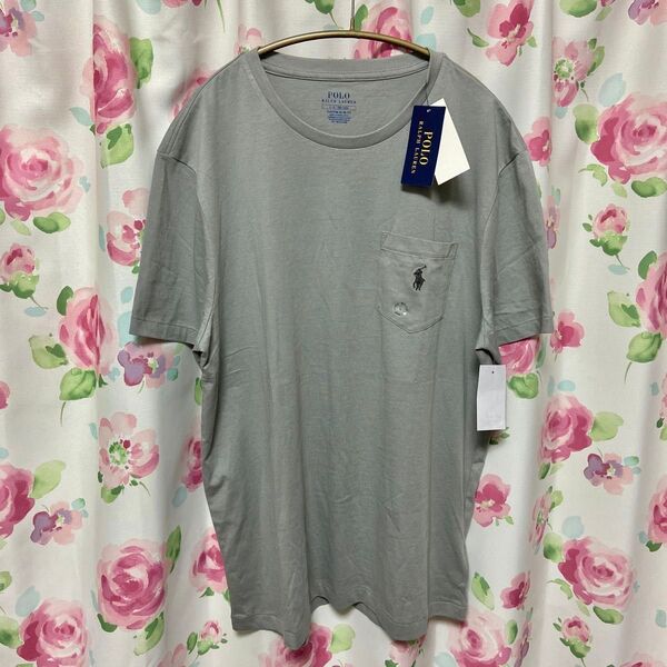 新品タグ付き POLO RALPH LAUREN ポロラルフローレン Tシャツ ソフトグレー