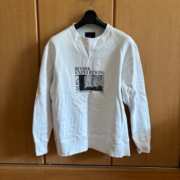 ROARK REVIVAL×UNION トレーナーM ホワイト