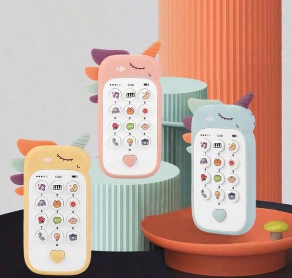 ベビーおもちゃ スマホ 歯固め 多機能携帯電話型おもちゃ 1点色選択
