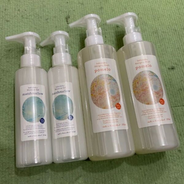 モイスチャージェル ばぶばぶマシュマロ 120ml 保湿・オールマイティウォッシュ ポメロ 全身用洗浄料 300ml 2セット