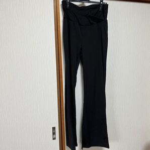 マタニティ パンツ ウエストゴム ストレッチ 黒