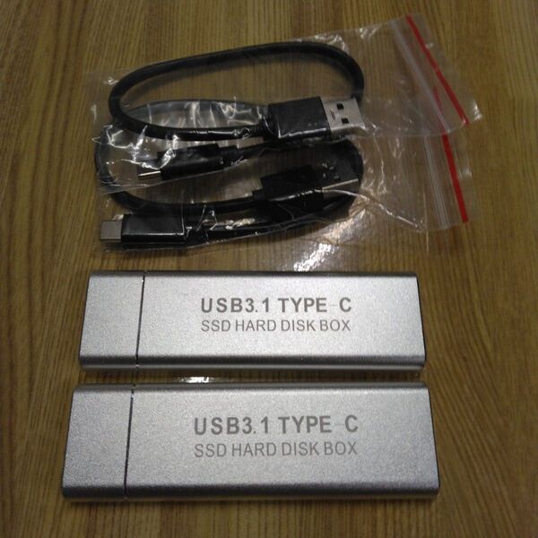 NGFF 64GB SSD + USB SSDケース 2セット