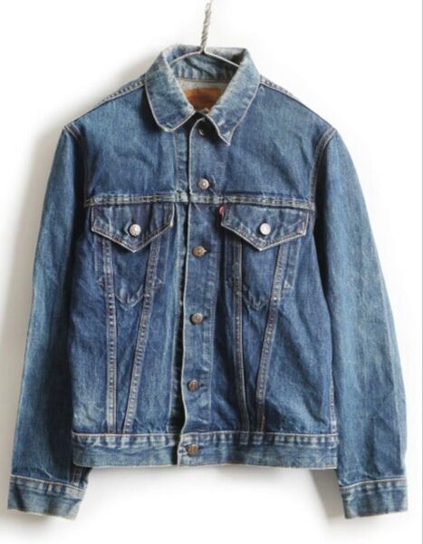 濃紺 70s USA製 ビンテージ ★ Levi's リーバイス 70505 BIGE インディゴ デニム ジャケット ( 36