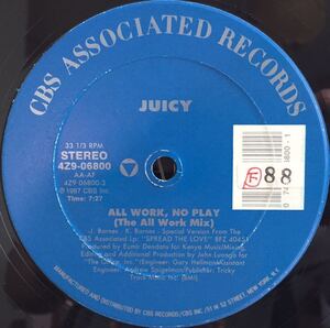 【US盤/美盤(NM)/12】Juicy All Work, No Play / 試聴検品済