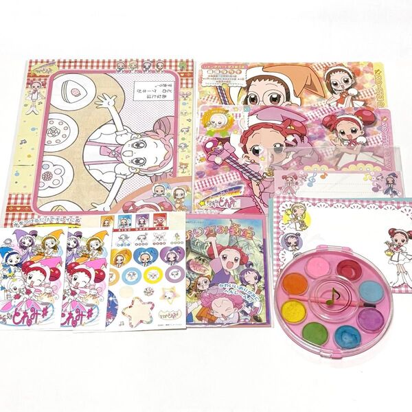 おジャ魔女どれみ まとめ売り 水絵 パレット 便箋 シール ステッカー おりがみ ポチ袋 平成レトロ 当時物 希少
