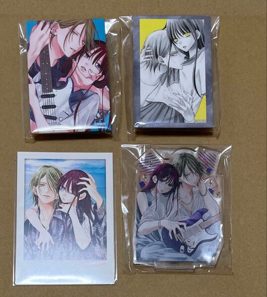 【未開封】野良猫と狼 漫福ガチャ 長方形缶バッジ アクリルスタンド 特典チェキカード
