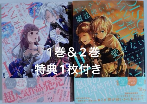 【未読品】ヤンデレ魔法使いは石像の乙女しか愛せない 1巻 2巻 1巻特典付き