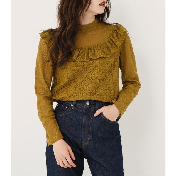 SLY スライ CAPELET FRILL LACE L/S TOPS レーストップス