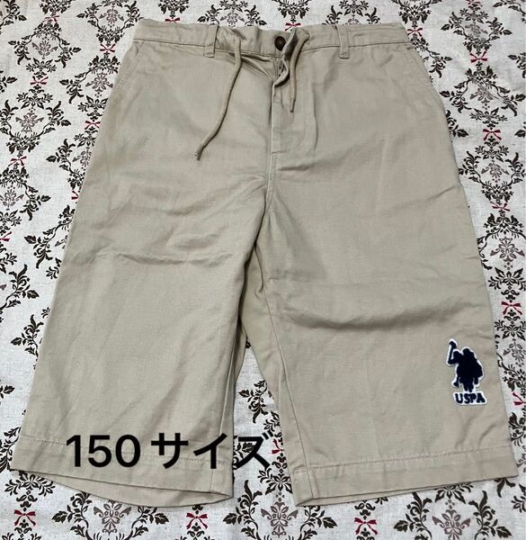 中古 【U.S.POLO ASSN】 チノショートパンツ (150cm) ベージュ ハーフパンツ 綿100% コットン