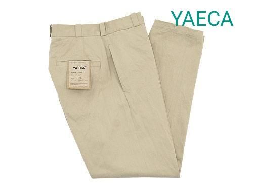 YAECA ワイドテーパード チノ 定価20900円 176201 サイズ29 チノパンツ ベージュ レディース ヤエカ