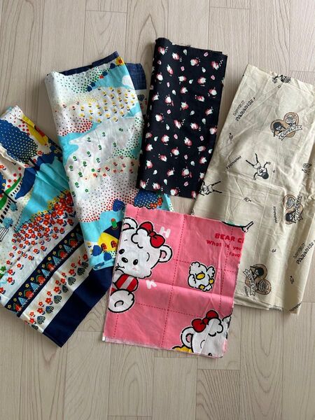 昭和レトロ 生地 ハギレ まとめ売り はぎれ ペンギン柄
