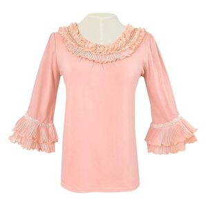 アクシーズファム 姫袖 プリーツレース レース フリル ビジュー 七分袖 トップス ロリータ axes femme アクシーズ