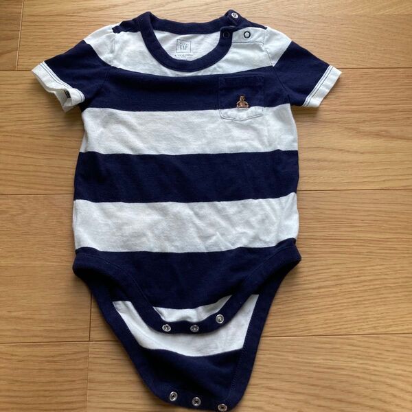 babyGAP ボーダー柄ロンパース 6-12month 6ヶ月 12ヶ月 1歳 男の子 半袖ロンパース