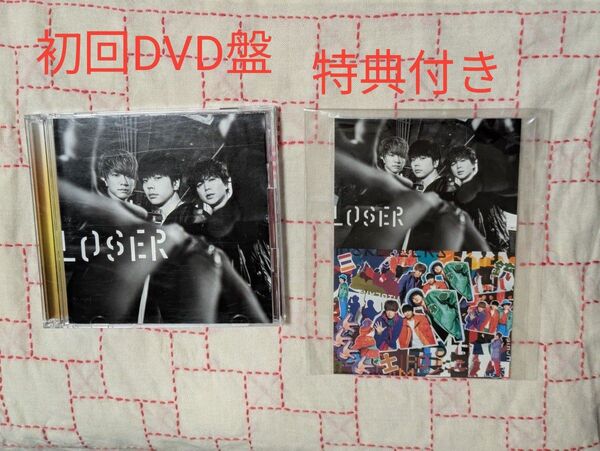 初回“LOSER盤DVD付 6面12Pジャケット NEWS CD+DVD/LOSER/三銃士 【オリコン加盟店】