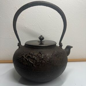 龍文堂 時代物 鉄瓶
