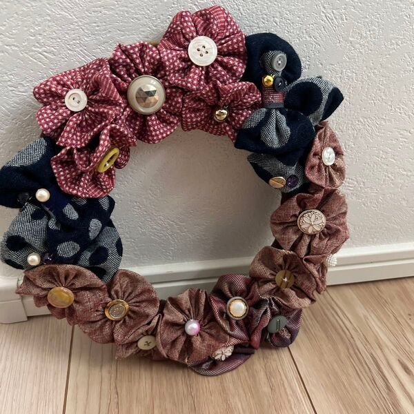 ハンドメイド リース 花飾り インテリア雑貨
