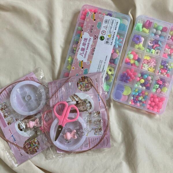 ケース付き 収納 ビーズ 女の子 まとめ売り セット 子供 キッズ カチューシ