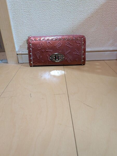 ANNA SUI 長財布 ピンク エナメル