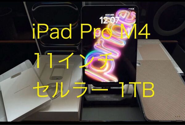 iPad Pro 11インチ M4 Wi-Fi+Cellular シルバー 1TB AppleCare+付き