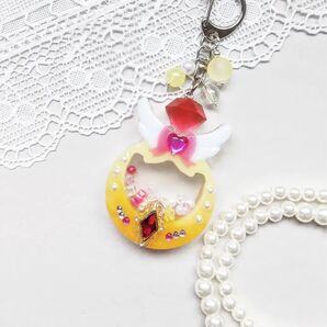Princess Perfume * きいろ シャカシャカキーホルダー ハンドメイド
