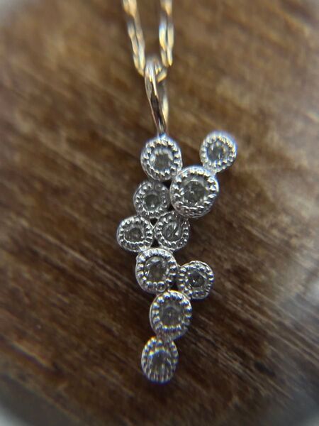 siena シエナ k10 YG/WG 0.06ct ダイヤネックレス