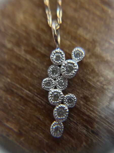siena シエナ k10 YG/WG 0.06ct ダイヤネックレス