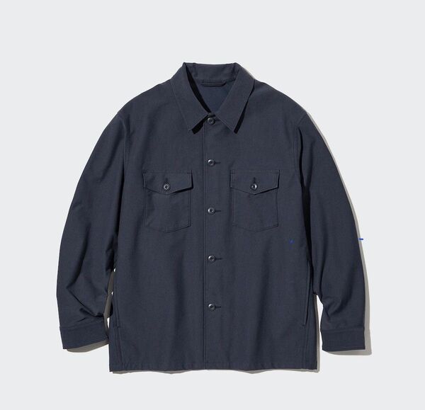 UNIQLOユニクロ オーバーシャツジャケット ネイビー