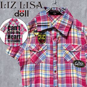 レア★LIZ LISA doll チェックシャツ 半袖 ワッペン 平成ギャル