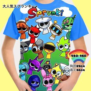 Sprunki カラフルキャラクターTシャツ 約140-150cm