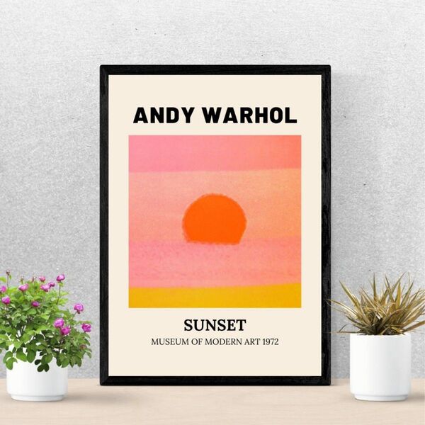 01.Andy Warhol アンディ・ウォーホル サンセット A4フレーム付アートポスター