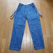 【美品】19SS 定価55800円 E.TAUTZ イートウツ Millworker Trousers ワイドトラウザーズ スラックス デニム☆1LDK コモリ オーラリー_画像3