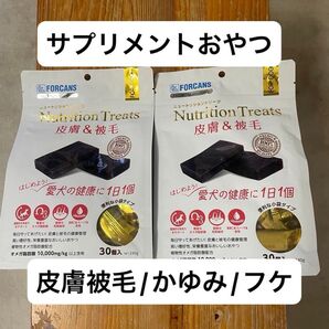 ニュートリショントリーツ 皮膚&被毛 2袋 60個 犬 おやつ かゆみ 皮膚炎 フケ 脱毛 毛ヅヤ 毛吹き などに