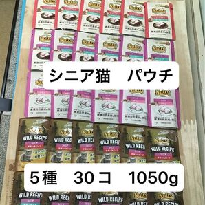 ニュートロ 猫 シニア用 パウチ ワイルドレシピ デイリーディッシュ 総合栄養食 30袋 チキン ツナ ビーフ 高齢猫