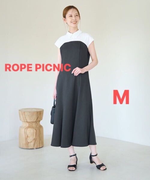 ROPE PICNIC ロペピクニック ドッキングマーメイドフレンチスリーブワンピース ロングワンピース