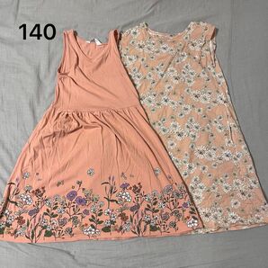 美品ユニクロ×ポール&ジョー と H&M ワンピース2点セット 140 女の子 ガールズ 花柄