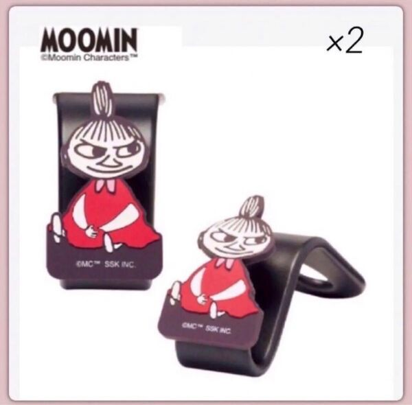 【MOOMIN】ムーミン リトルミイ シートフック〈ブラック2点〉新品・未開封 / カーフック ドライブ