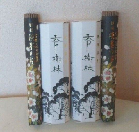 線香、お香、日本香堂特撰淡墨の桜2束、玉初堂香樹林2箱です。